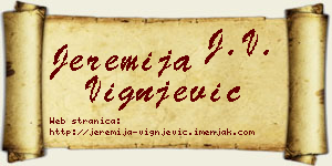 Jeremija Vignjević vizit kartica